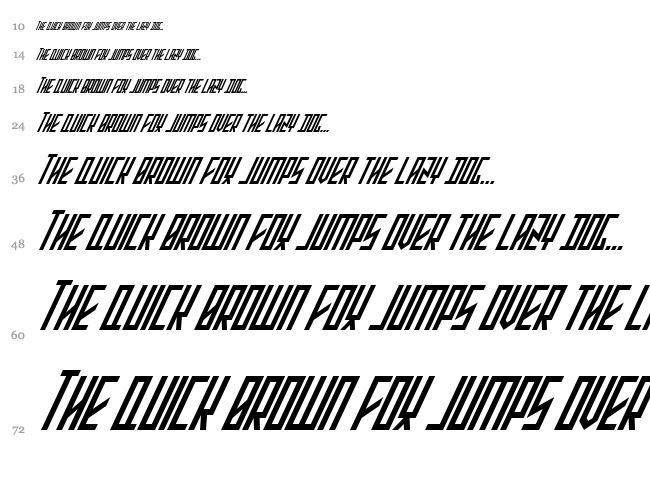 Stretched Electrons font waterfall